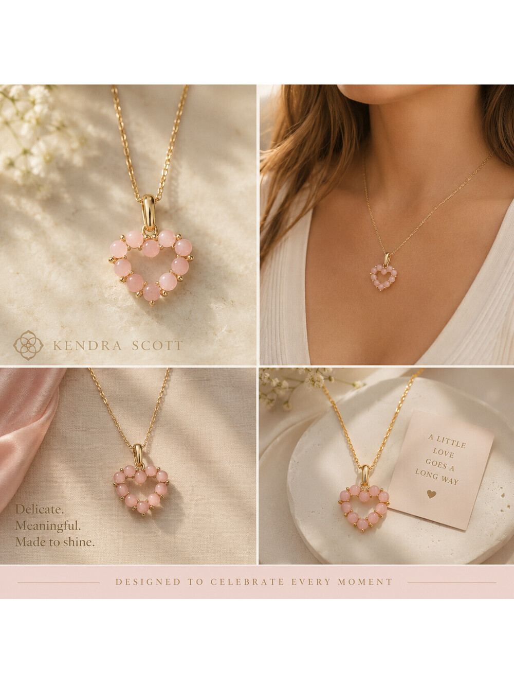 Kendra Scott Ashton Heart Drop Neckalce